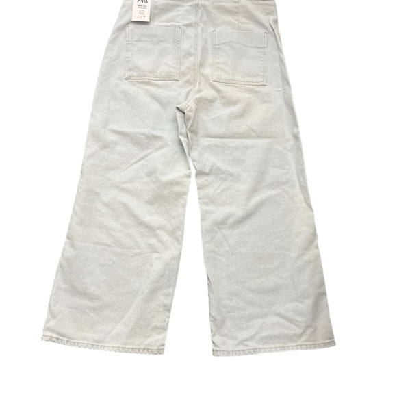 ZARA NWT Wide-Leg LIGHT BLUE Denim Pants - Picture 9 of 10